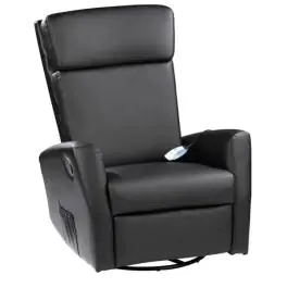Masažna fotelja veštačka koža crna