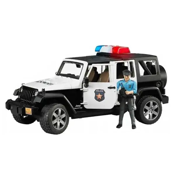 Policijski džip Wrangler Unlimited Rubicon sa figurom policajca BRUDER