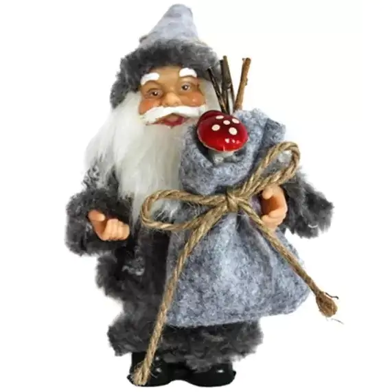 Deda Mraz sivi 13cm Deco Santa - proizvod na akciji