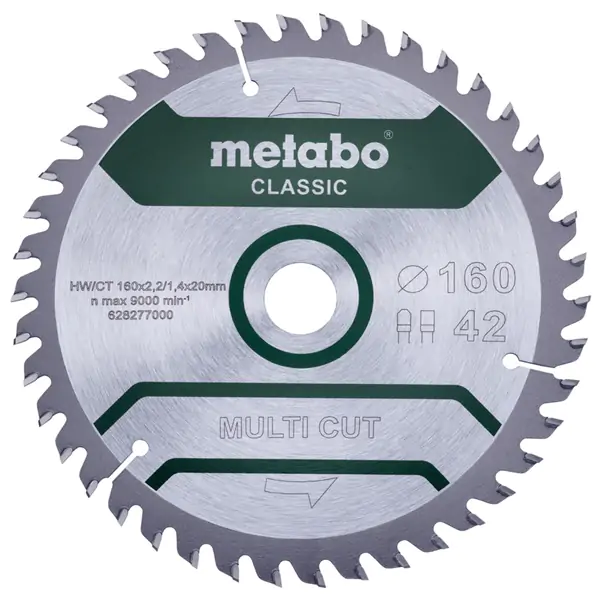 Metabo List kružne testere univerzalni Multi-Cut Classic 165x20 Z42 628277000 - proizvod na akciji