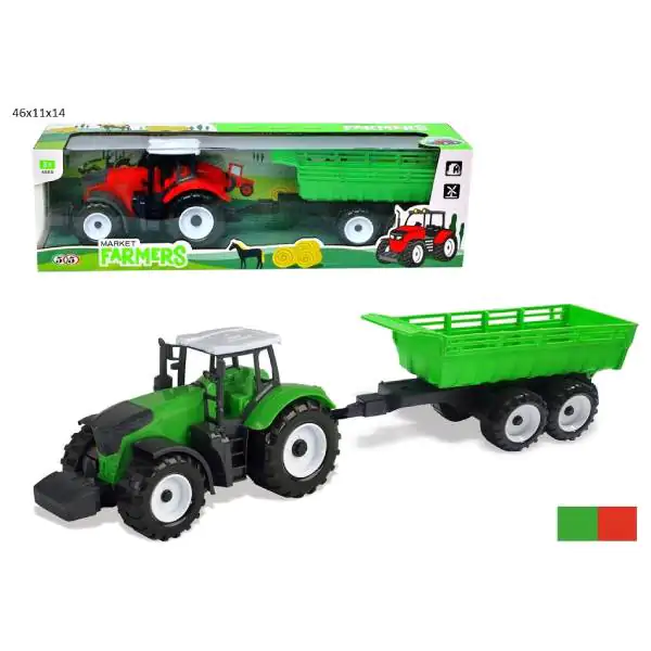 Traktor sa prikolicom 46cm  x 11cm x 14xm