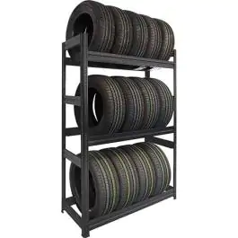 Metalna polica za auto gume 3x150kg 177x120x50cm