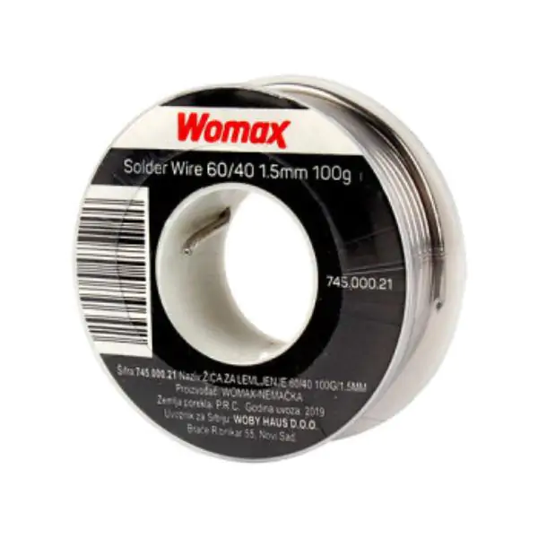 Žica za lemljenje 60/40 100G/1.5mm Womax
