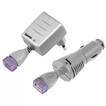 Komplet adapter Punjač (struja + auto) za USB uređaje (mp3...) 14061