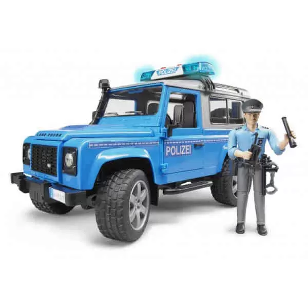 Džip policijski Land Rover Defender sa figurom BRUDER