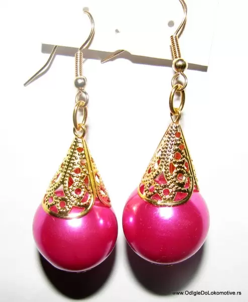 Mindjuše sa pink kuglicama unikatni dizajn 9829