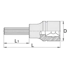 Ključevi nasadni imbus dugi, prihvat 1/2” 192 HXL 8 x 64 UNIOR