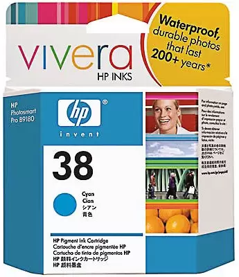 Toneri za InkJet i Plotere No.38 Cyan Pigment Ink Cartridge Vivera za photosmart pro b9180 C9415A HP  