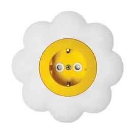 Dvopolna priključnica sa za&scaron;titnim elementom HAPPY cvet Metalka Majur