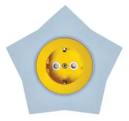 Dvopolna priključnica sa za&scaron;titnim elementom HAPPY zvezda plava Metalka Majur