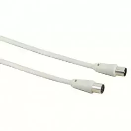 Antenski Kabl 75dB duplo izolovan (mu&scaron;ko ženski) 5m beli Hama