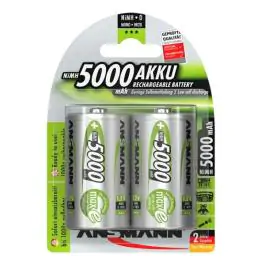 Punjive baterije 5000 mAh, NiMh, 1.2V, HR20 2/1  ANSMANN