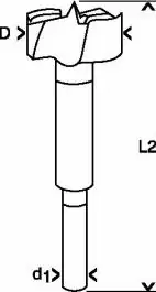 Burgija za šarke DIN 7483 G 38mm BOSCH