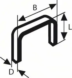 Spajalica tip 57 10,6 x 1,25 x 6 mm (1000 kom.) BOSCH