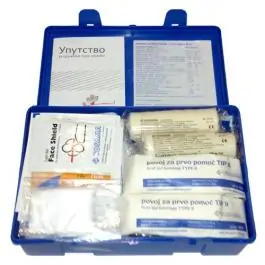 Auto apoteka komplet za prvu pomoć po novom standardu SRPS Z.B2.001