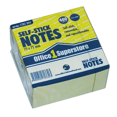 Samolepljiva kocka 75X75 400 listova pastel OFFICE