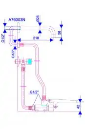 Zidna slavina sa nožnom pedalom za hladnu vodu sa izlivom 230mm Rosan