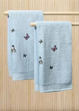 Peškir BUTTERFLY 70x140 plava Kronb.