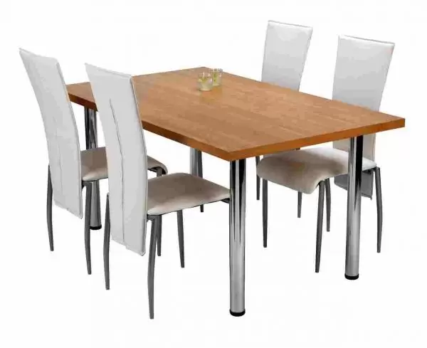 Trpezarijska garnitura BRUXELLES sto+4 JUVENTUS stolice krem