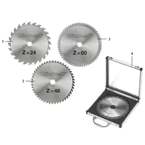 Set od 3 lista cirkulara za drvo 210mm Einhell