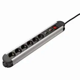 Produžni kabl 6-ostruki aluminjiumski 1.5 m - za&scaron;tita od udara struje Hama