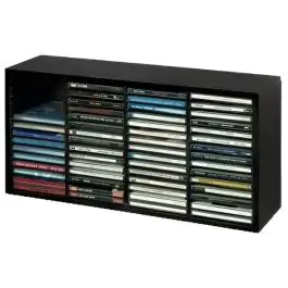 Drvena polica za 60 CD-ova ST-60 crna Hama