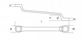 Ključ okasti 10x12 Beta