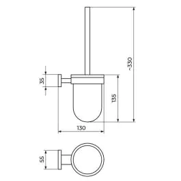 Držaš WC ČETKE Mistuque JM908 ROSAN