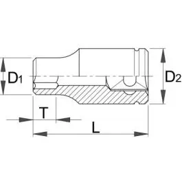 Ključ nasadni dvanaestougli, prihvat 1/2" 190/1 12p 14mm UNIOR