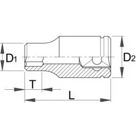 Ključ nasadni dvanaestougli, prihvat 1/2" 190/1 12p 36mm UNIOR