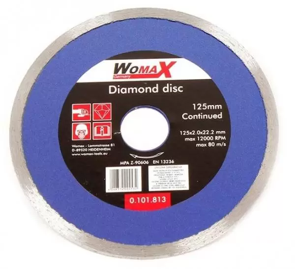 Dijamantska ploča 115mm kontinualna Womax