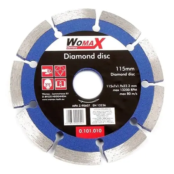 Dijamantska ploča rezna 115mm segmentna Womax - proizvod na akciji