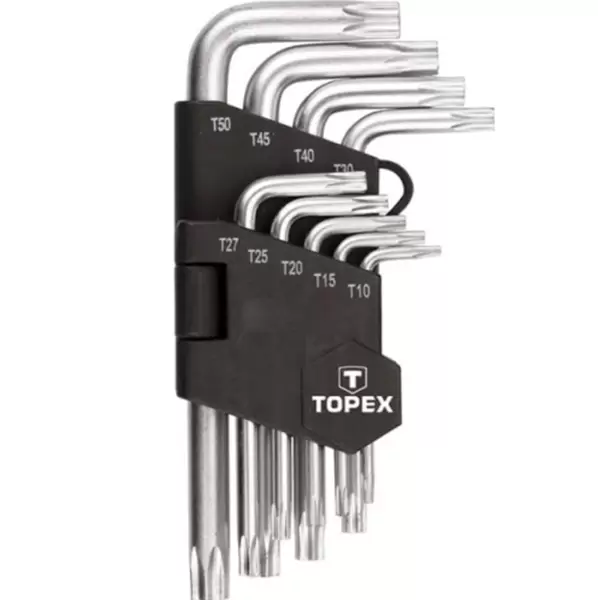 Set inbus ključeva Torx rupica TS10-50 (9kom) TOPEX