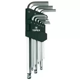 Set inbus ključeva sa kuglicom 1.5-10mm (9kom) TOPEX