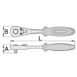 Čegrtaljka dvosmerna, prihvat 1/2" 190.1/1ABI UNIOR
