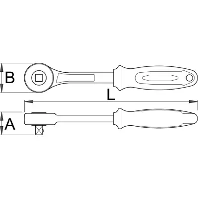 Čegrtaljka jednosmerna, prihvat 1/2" 190.9/2BI UNIOR