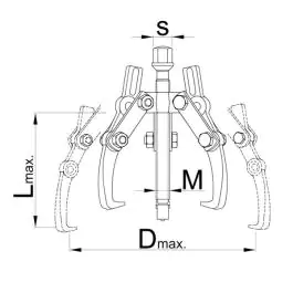 Izvlakač trokraki 682/5  230x190 UNIOR