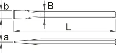 Sekač pljosnati za metal  660/6 250mm UNIOR