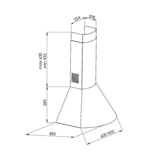 Kuhinjski aspirator inox CK16-60X 4PB MODERNA
