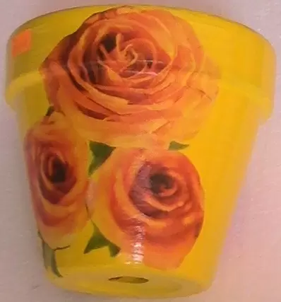 Saksija glinena RUŽE visina 13cm