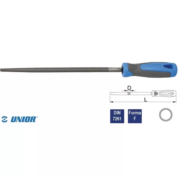 Turpija za metal okrugla sa ručkom 100mm gruba 763HB UNIOR