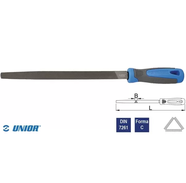 Turpija za metal trougaona 250mm polufina 764H1/2S UNIOR