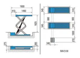 Dizalica makazasta hidraulična 3.5t RAV510I Ravaglioli