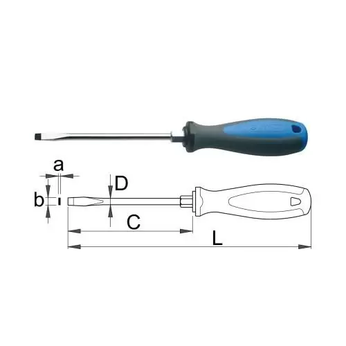 Odvijač TBI pljosnati sa OK ojačanjem 600TBI 1x5.5mm UNIOR