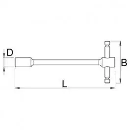 Ključ nasadni sa T-ručicom 196/2 11mm UNIOR
