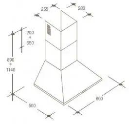 Aspirator zidni 60cm CCE 16/1X CANDY