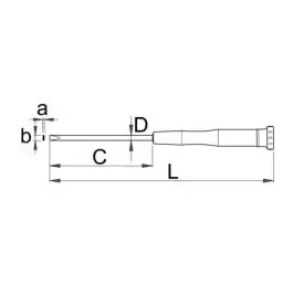 Odvijač pljosnati za elektroniku 605E 0,5 x 3,0 UNIOR