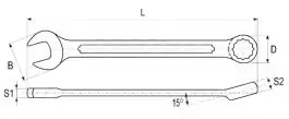 Ključ vilju&scaron;kasto okasti 22-CrV YATO