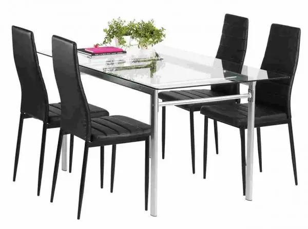 Trpezarijska garnitura JUVENTUS sto + 4 DAVE stolice