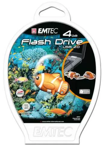 USB Flash memorija Refill M317 4GB oblik Riba (crvena) EMTEC